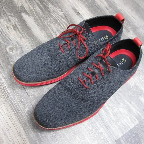 Cole Haan Original Grand Gray & Red Men\'s Shoes Mens Cole Haan Grandpro Ashland Sneakers In Grey | Soletrader main image 3